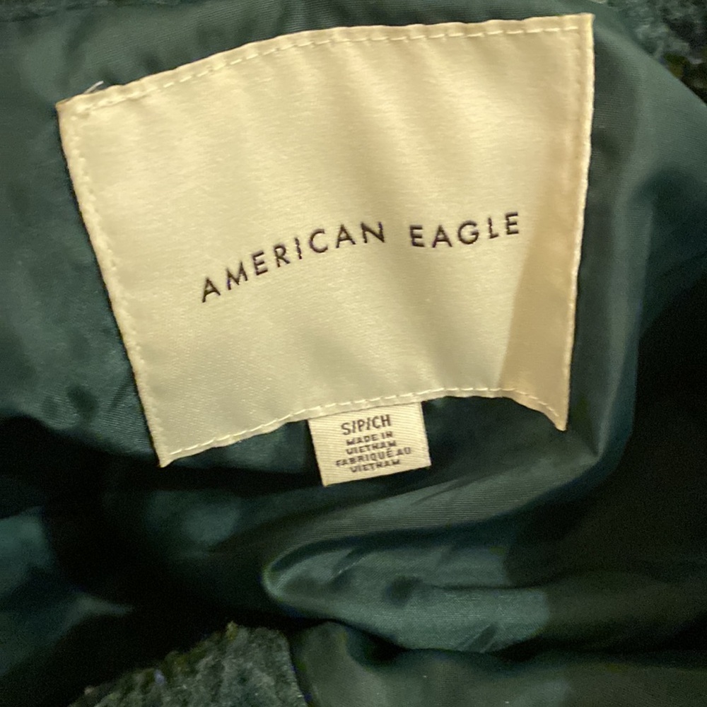 American Eagle Sharm Dark Teal Teddy Jacket. Size S - Picture 6 of 10
